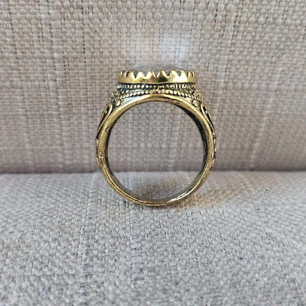 Men Rings Turkish Style Fashion Jewelry Clear Crystal Accent Turkish Zircon Ston